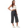imageRESHE Womens Capri Yoga Pants Loose Soft Drawstring Workout Sweatpants Causal Lounge Pants with PocketsAdeep Hemp Gray