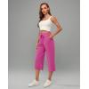 imageRESHE Womens Capri Yoga Pants Loose Soft Drawstring Workout Sweatpants Causal Lounge Pants with PocketsAhot Pink