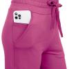 imageRESHE Womens Capri Yoga Pants Loose Soft Drawstring Workout Sweatpants Causal Lounge Pants with PocketsAhot Pink