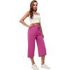 imageRESHE Womens Capri Yoga Pants Loose Soft Drawstring Workout Sweatpants Causal Lounge Pants with PocketsAhot Pink