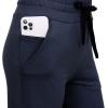 imageRESHE Womens Capri Yoga Pants Loose Soft Drawstring Workout Sweatpants Causal Lounge Pants with PocketsAnavy