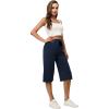 imageRESHE Womens Capri Yoga Pants Loose Soft Drawstring Workout Sweatpants Causal Lounge Pants with PocketsAnavy