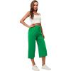 imageRESHE Womens Capri Yoga Pants Loose Soft Drawstring Workout Sweatpants Causal Lounge Pants with PocketsSolid Green