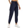 imagesiliteelon Womens Cargo Joggers Lightweight Quick Dry Hiking Pants Athletic Workout Casual OutdoorNavy Blue