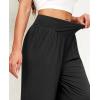 imagesiliteelon Wide Leg Capri Pants for Women Lounge Pajama Pants Women Casual Loose Comfy Flowy Palazzo Capris with PocketsBlack