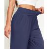 imagesiliteelon Wide Leg Capri Pants for Women Lounge Pajama Pants Women Casual Loose Comfy Flowy Palazzo Capris with PocketsBlue