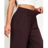 imagesiliteelon Wide Leg Capri Pants for Women Lounge Pajama Pants Women Casual Loose Comfy Flowy Palazzo Capris with PocketsBurgundy