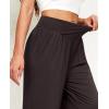 imagesiliteelon Wide Leg Capri Pants for Women Lounge Pajama Pants Women Casual Loose Comfy Flowy Palazzo Capris with PocketsCoffee