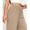 imagesiliteelon Wide Leg Capri Pants for Women Lounge Pajama Pants Women Casual Loose Comfy Flowy Palazzo Capris with PocketsKhaki