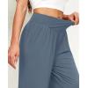 imagesiliteelon Wide Leg Capri Pants for Women Lounge Pajama Pants Women Casual Loose Comfy Flowy Palazzo Capris with PocketsLight Blue