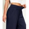 imagesiliteelon Wide Leg Capri Pants for Women Lounge Pajama Pants Women Casual Loose Comfy Flowy Palazzo Capris with PocketsNavy Blue