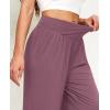 imagesiliteelon Wide Leg Capri Pants for Women Lounge Pajama Pants Women Casual Loose Comfy Flowy Palazzo Capris with PocketsVelvet Dust