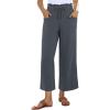 imagesiliteelon Wide Leg Linen Pants for Women Summer Capri Palazzo Flowy Pants Casual Loose High Waist Trousers with PocketsDark Gray