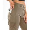 imagesiliteelon Womens Cargo Joggers Lightweight Quick Dry Hiking Pants Athletic Workout Casual OutdoorKhaki