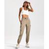 imagesiliteelon Womens Cargo Joggers Lightweight Quick Dry Hiking Pants Athletic Workout Casual OutdoorKhaki