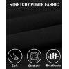 imagesiliteelon Womens Straight Leg Dress Pants Stretchy High Waisted Work Office Trousers Yoga Bootcut Slacks with PocketsBlack