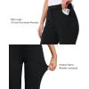 imagesiliteelon Womens Straight Leg Dress Pants Stretchy High Waisted Work Office Trousers Yoga Bootcut Slacks with PocketsBlack