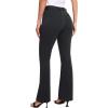 imagesiliteelon Womens Straight Leg Dress Pants Stretchy High Waisted Work Office Trousers Yoga Bootcut Slacks with PocketsBootcut Black