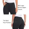 imagesiliteelon Womens Straight Leg Dress Pants Stretchy High Waisted Work Office Trousers Yoga Bootcut Slacks with PocketsBootcut Black