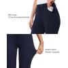 imagesiliteelon Womens Straight Leg Dress Pants Stretchy High Waisted Work Office Trousers Yoga Bootcut Slacks with PocketsNavy