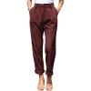 imagesiliteelon Corduroy Pants for Women Cotton Straight High Waist Vintage Trousers with PocketsBurgundy