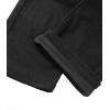 imagesiliteelon Corduroy Pants for Women Cotton Straight High Waist Vintage Trousers with PocketsBlack