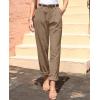 imagesiliteelon Corduroy Pants for Women Cotton Straight High Waist Vintage Trousers with PocketsLight Khaki