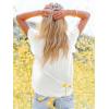 imagesiliteelon Womens Lace Tops Ruffle Short Sleeve Blouses V Neck Embroidered Casual Business Work Summer Crochet TopsAwhite