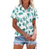 A Green White Printed