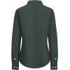 imagesiliteelon Fitted Button Down Shirts for Women Oxford Shirt Cotton Dress Shirts Collared Long Sleeve Wrinkle Free Blouse TopsDark Olive