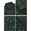 imagesiliteelon Fitted Button Down Shirts for Women Oxford Shirt Cotton Dress Shirts Collared Long Sleeve Wrinkle Free Blouse TopsDark Olive