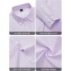 imagesiliteelon Fitted Button Down Shirts for Women Oxford Shirt Cotton Dress Shirts Collared Long Sleeve Wrinkle Free Blouse TopsLilac