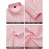 imagesiliteelon Fitted Button Down Shirts for Women Oxford Shirt Cotton Dress Shirts Collared Long Sleeve Wrinkle Free Blouse TopsMisty Rose