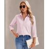 imagesiliteelon Womens Button Down Shirts Long Sleeve Collared Office Work Blouses Tops with Pocket Oxford ShirtsLight Pink