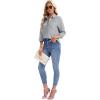 imagesiliteelon Womens Button Down Shirts Long Sleeve Collared Office Work Blouses Tops with Pocket Oxford ShirtsSmoky Gray