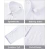 imagesiliteelon Womens Button Down Shirts Long Sleeve Collared Office Work Blouses Tops with Pocket Oxford ShirtsWhite