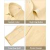 imagesiliteelon Womens Button Down Shirts Long Sleeve Collared Office Work Blouses Tops with Pocket Oxford ShirtsYellow