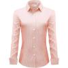 imagesiliteelon Womens Stripe Dress Shirts Long Sleeve Button Down WrinkleFree Stretch Solid Casual Work Office Blouse TopPinstripe Yellow