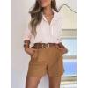 imagesiliteelon Striped Button Down Shirts for Women Dress Shirts Long Sleeve Casual Collared Office Work Shirt with PocketPeach