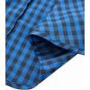 imagesiliteelon Womens Plaid Dress Shirts Long Sleeve Button Down WrinkleFree Stretch Solid Casual Work Office Blouse TopPlaid Blue  Black
