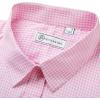 imagesiliteelon Womens Plaid Dress Shirts Long Sleeve Button Down WrinkleFree Stretch Solid Casual Work Office Blouse TopPlaid Pink  White