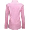 imagesiliteelon Womens Plaid Dress Shirts Long Sleeve Button Down WrinkleFree Stretch Solid Casual Work Office Blouse TopPlaid Pink  White