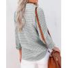 imagesiliteelon Womens Plaid Shirts Long Sleeve Button Down Dress Shirts Lightweight Casual Work Office Collared Blouse TopGray Plaid