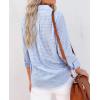 imagesiliteelon Womens Plaid Shirts Long Sleeve Button Down Dress Shirts Lightweight Casual Work Office Collared Blouse TopLight Blue Plaid