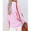 imagesiliteelon Womens Plaid Shirts Long Sleeve Button Down Dress Shirts Lightweight Casual Work Office Collared Blouse TopLight Pink Plaid