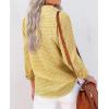 imagesiliteelon Womens Plaid Shirts Long Sleeve Button Down Dress Shirts Lightweight Casual Work Office Collared Blouse TopYellow Plaid