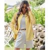 imagesiliteelon Womens Plaid Shirts Long Sleeve Button Down Dress Shirts Lightweight Casual Work Office Collared Blouse TopYellow Plaid