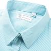 imagesiliteelon Womens Stripe Dress Shirts Long Sleeve Button Down WrinkleFree Stretch Solid Casual Work Office Blouse TopLake Blue Pinstripe