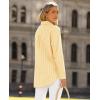 imagesiliteelon Button Down Shirts for Women Striped Long Sleeve Shirt Collared Office Work Blouses Tops with PocketBright Yellow