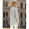imagesiliteelon Button Down Shirts for Women Striped Long Sleeve Shirt Collared Office Work Blouses Tops with PocketGrey
